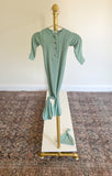 Knotted Baby Gown & Hat Set - Mint (Newborn-3 months)