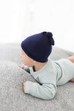 Swaddle Blanket and Hat Set - Navy Blue - Stroller Society  