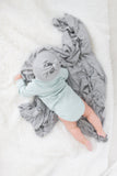 Swaddle Blanket and Hat Set - Gray