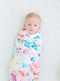 Swaddle Blanket - Bamboo and Cotton - Flora