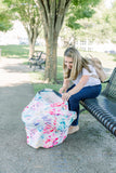 Car Seat Canopy and Breastfeeding Cover - Flora