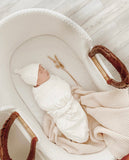 Swaddle Blanket and Hat Set - White